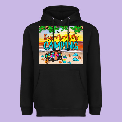 Summer Camping Heavyweight Hoodie Designed By Jahusdesignshop