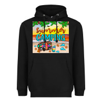 Black summer camping Heavyweight Hoodie - JahusDesignShop