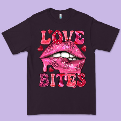 Love Bites Valentine's Day Premium Tee Designed By Howdyjamesfarm