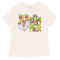 Bone Hello Summer Unicorn Ladies Tee - CowCowDesign