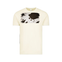 Vintage Arctic Cowhide Black and White Brush Strokes Background Vintage Tee - Jasminsmagicworld