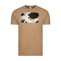 Vintage Coffee Cowhide Black and White Brush Strokes Background Vintage Tee - Jasminsmagicworld