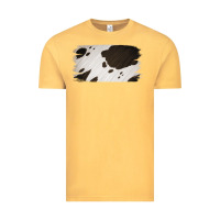 Vintage Mustard Cowhide Black and White Brush Strokes Background Vintage Tee - Jasminsmagicworld