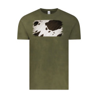 Vintage Olive Cowhide Black and White Brush Strokes Background Vintage Tee - Jasminsmagicworld