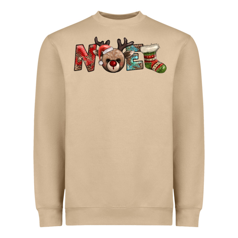 Noel With Sock And Reindeer Heavyweight Sweatshirt by AdoDesignShop | Teevron