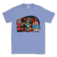Colony Blue i love usa gnomes 4th of july Classic Tee - CowGirlArtShop