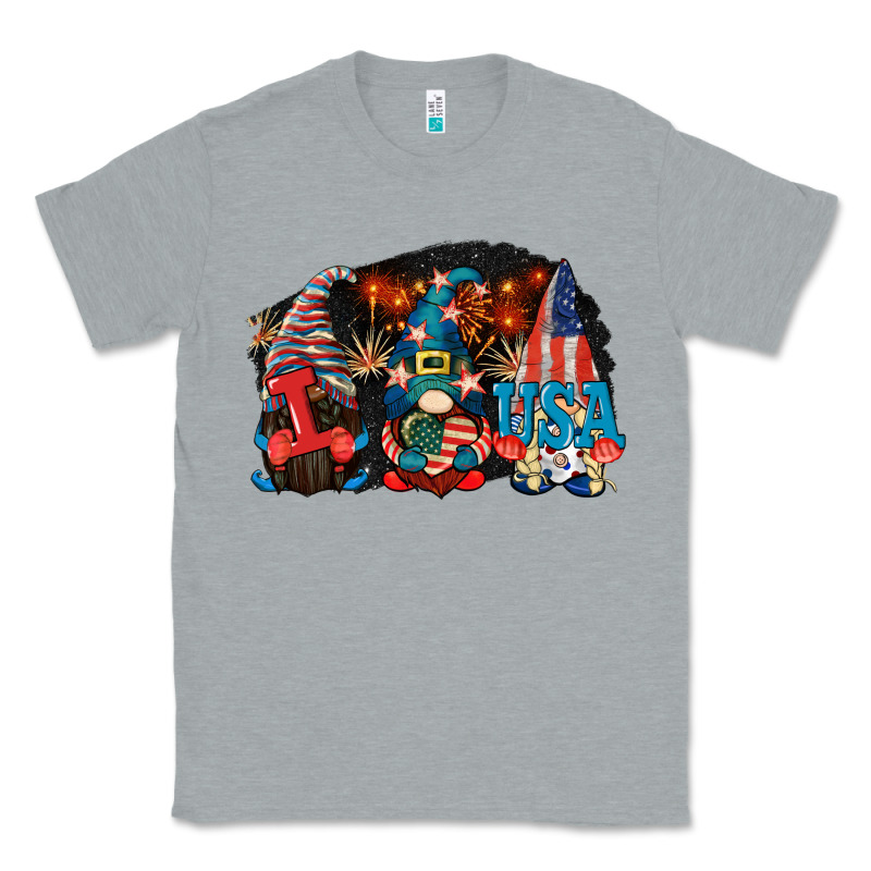 I Love Usa Gnomes 4th Of July Classic Tee by CowGirlArtShop | Teevron