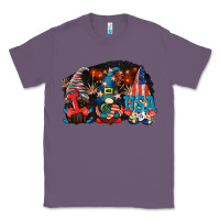 Lavender i love usa gnomes 4th of july Classic Tee - CowGirlArtShop