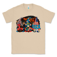Mushroom i love usa gnomes 4th of july Classic Tee - CowGirlArtShop