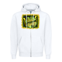 White just lucky Zipper Hoodie - AdoDesignShop