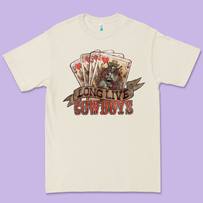 Long Live Cowboys Cards Premium Tee Designed By Howdyjamesfarm