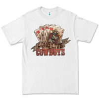 White Long live cowboys cards Premium Tee - HowdyJamesFarm