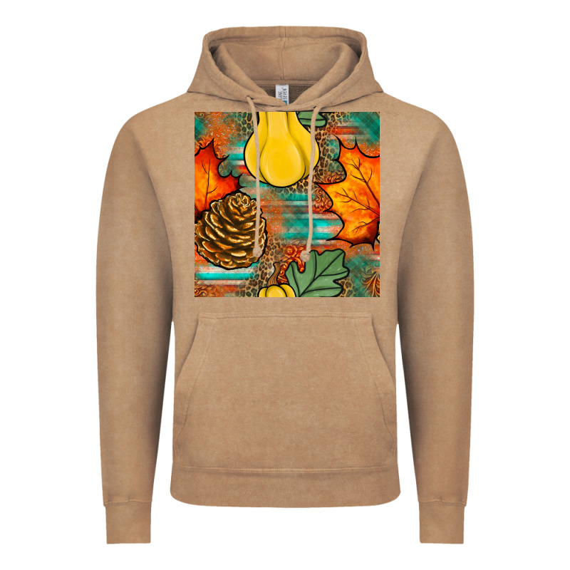 Fall Pumpkins Seamless Pattern Vintage Hoodie by BundleAndBundleShop | Teevron