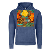 Vintage Denim fall pumpkins seamless pattern Vintage Hoodie - BundleAndBundleShop