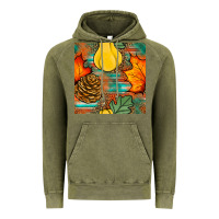 Vintage Olive fall pumpkins seamless pattern Vintage Hoodie - BundleAndBundleShop