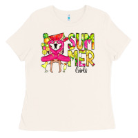 Bone Summer Girls Flamingo Ladies Tee - CowCowDesign