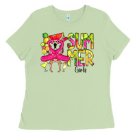 Matcha Summer Girls Flamingo Ladies Tee - CowCowDesign