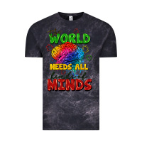 Cloud Black The world needs all kinds of minds Vintage Tee - FaDigitalArtStudio