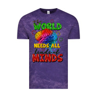 Cloud Purple The world needs all kinds of minds Vintage Tee - FaDigitalArtStudio