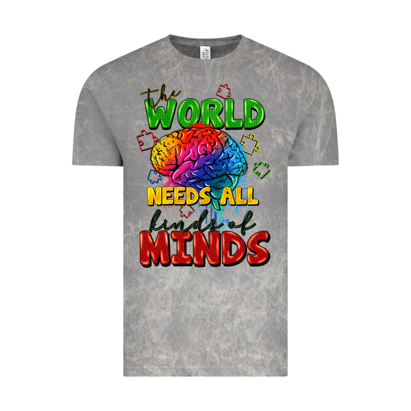 The World Needs All Kinds Of Minds Vintage Tee by FaDigitalArtStudio | Teevron