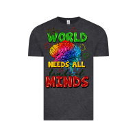 Vintage Black The world needs all kinds of minds Vintage Tee - FaDigitalArtStudio