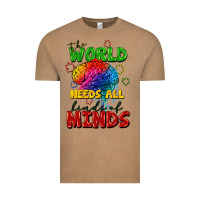 Vintage Coffee The world needs all kinds of minds Vintage Tee - FaDigitalArtStudio