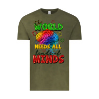 Vintage Olive The world needs all kinds of minds Vintage Tee - FaDigitalArtStudio