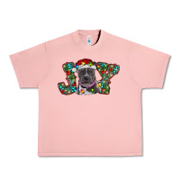 Salmon Christmas Pitbull Joy Urban Heavy Tee - RanaPortraitStore