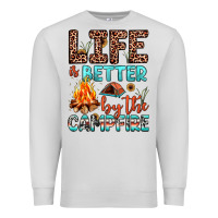 Dove Grey life is better by the campfire Premium Sweatshirt - JahusDesignShop