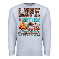 Heather Grey life is better by the campfire Premium Sweatshirt - JahusDesignShop