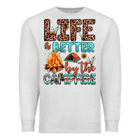 Oatmeal Heather life is better by the campfire Premium Sweatshirt - JahusDesignShop