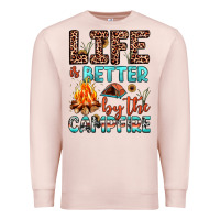 Pale Pink life is better by the campfire Premium Sweatshirt - JahusDesignShop