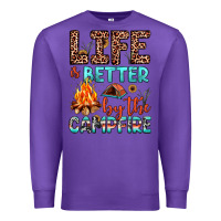 Purple life is better by the campfire Premium Sweatshirt - JahusDesignShop