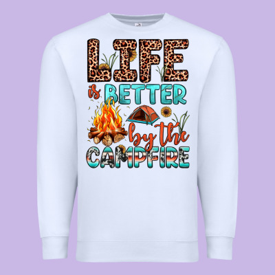 Life Is Better By The Campfire Premium Sweatshirt Designed By Jahusdesignshop