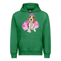 Emerald Balerina beagle with tutu Urban Hoodie - RanaPortraitStore