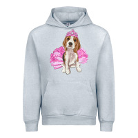 Heather Grey Balerina beagle with tutu Urban Hoodie - RanaPortraitStore