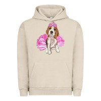 Pigment French Oak Balerina beagle with tutu Urban Hoodie - RanaPortraitStore