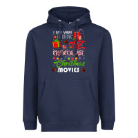 Navy i just want to drink hot chocolate watch christmas movies premium Heavyweight Hoodie - baoMotion