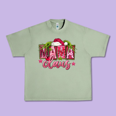 Pink Christmas Mama Claus Urban Heavy Tee Designed By Fadigitalartstudio