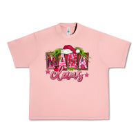 Salmon Pink Christmas Mama Claus Urban Heavy Tee - FaDigitalArtStudio