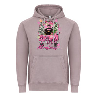 Vintage Zinc Pink Christmas Truck Gnome Vintage Hoodie - FaDigitalArtStudio