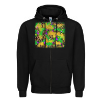 Black mardi gras fleur de lis and leopard background Zipper Hoodie - AdoDesignShop