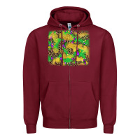 Burgundy mardi gras fleur de lis and leopard background Zipper Hoodie - AdoDesignShop