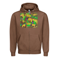Chestnut mardi gras fleur de lis and leopard background Zipper Hoodie - AdoDesignShop