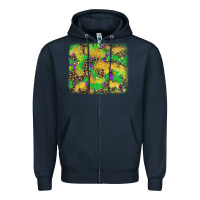 Navy mardi gras fleur de lis and leopard background Zipper Hoodie - AdoDesignShop