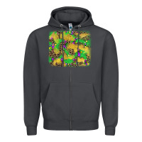 Smoke mardi gras fleur de lis and leopard background Zipper Hoodie - AdoDesignShop