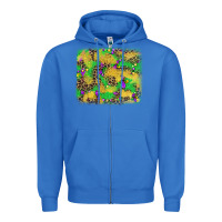 True Royal mardi gras fleur de lis and leopard background Zipper Hoodie - AdoDesignShop