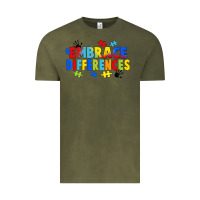 Vintage Olive Embrace differences Vintage Tee - FaDigitalArtStudio
