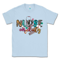 Dusty Blue nurse on duty Classic Tee - CowGirlArtShop