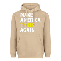 Mushroom Make America Think Again Funny Elections President Politics Heavyweight Hoodie - baoMotion
